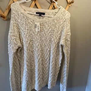Sweater, off white, cream, NWT, Aeropostale medium